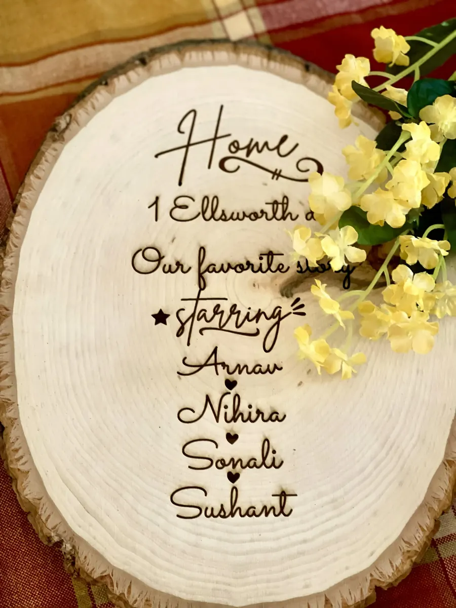 Personalized wooden home sign from the House 2 Home collection